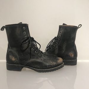 Frye Distressed Combat Boot